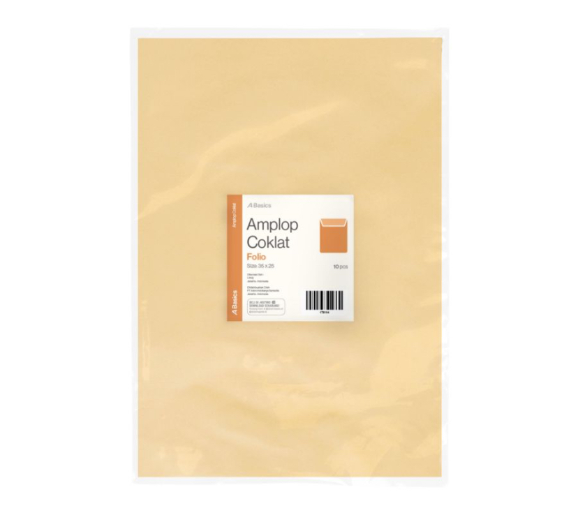 Amplop Folio Coklat A Basics 10sheets